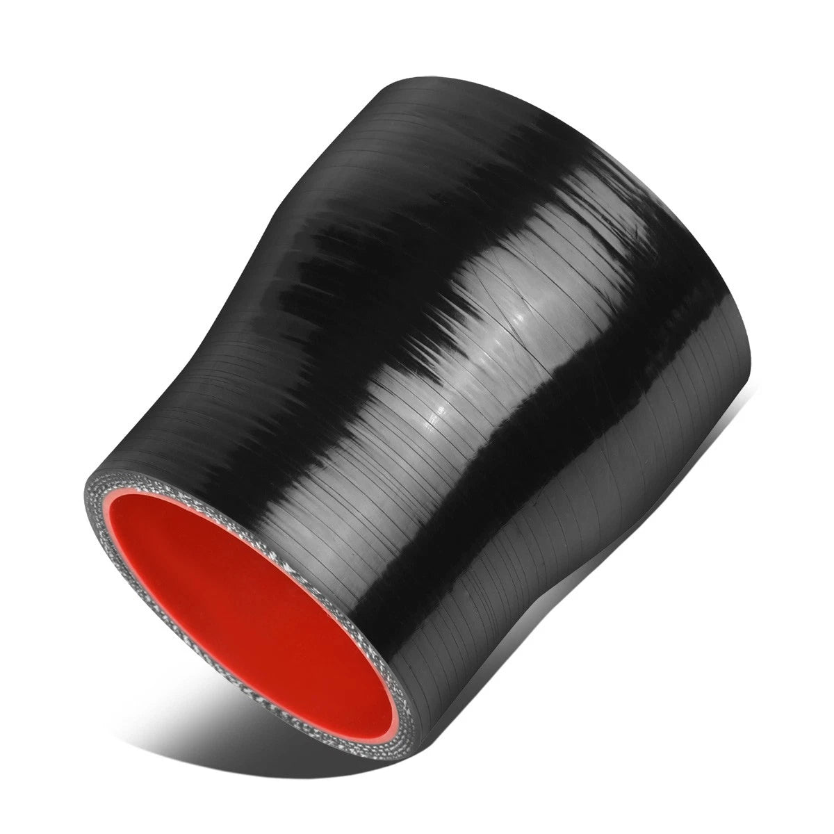 2" to 2.5" 3-Ply Turbo Intake Silicone Reducer Hose Black/Red