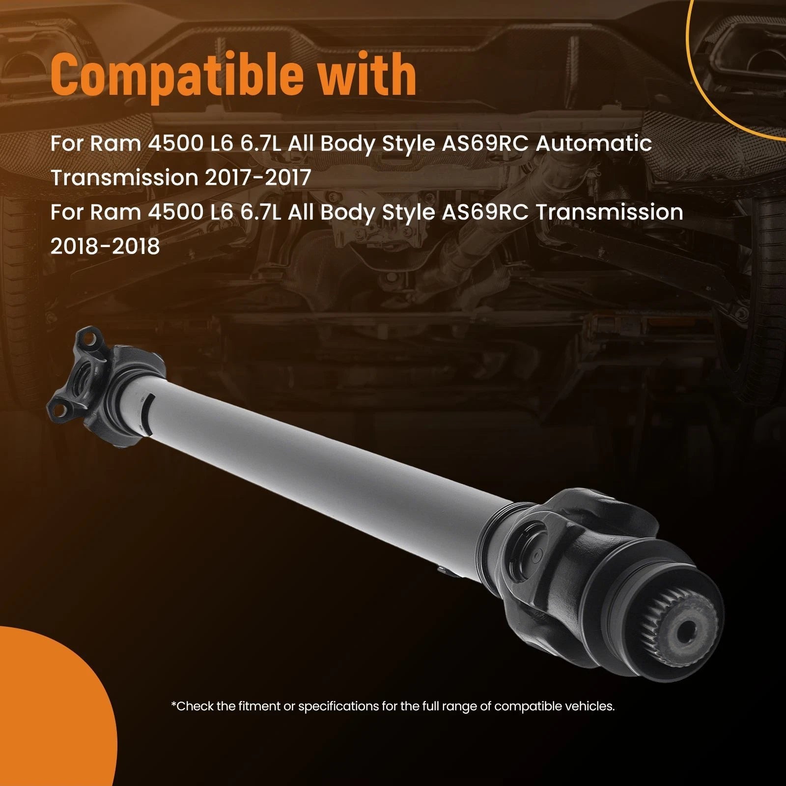Front Drive Shaft Propshaft Assembly for Dodge Ram 4500 (2008-2010)
