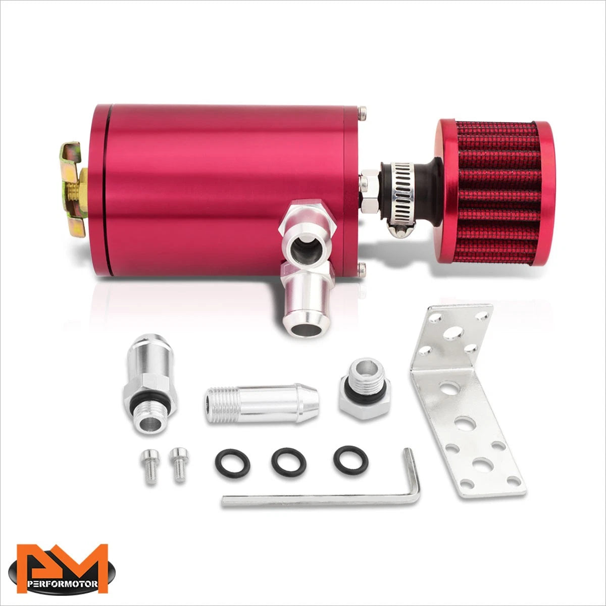 Aluminum Engine Oil Catch Tank/Can Reservoir for Universal Vehicles (100ml)
