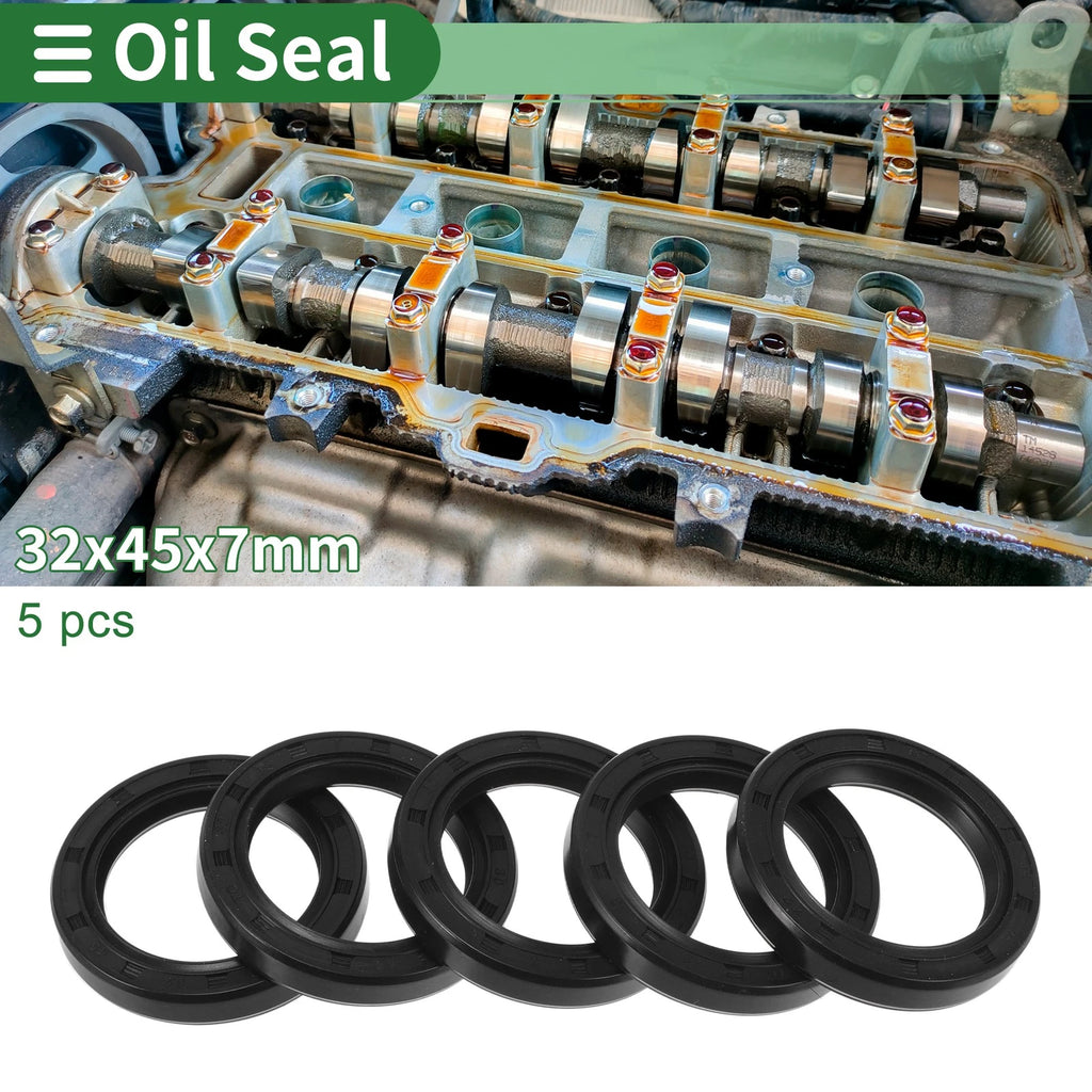Set of 5 Oil Seal Rotary Shaft Seal NBR Rubber 32x45x7mm