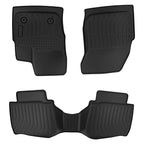 Set of 2 Black All Weather Floor Mats for Ford Fusion Lincoln MKZ (2017–2020) TPE Waterproof
