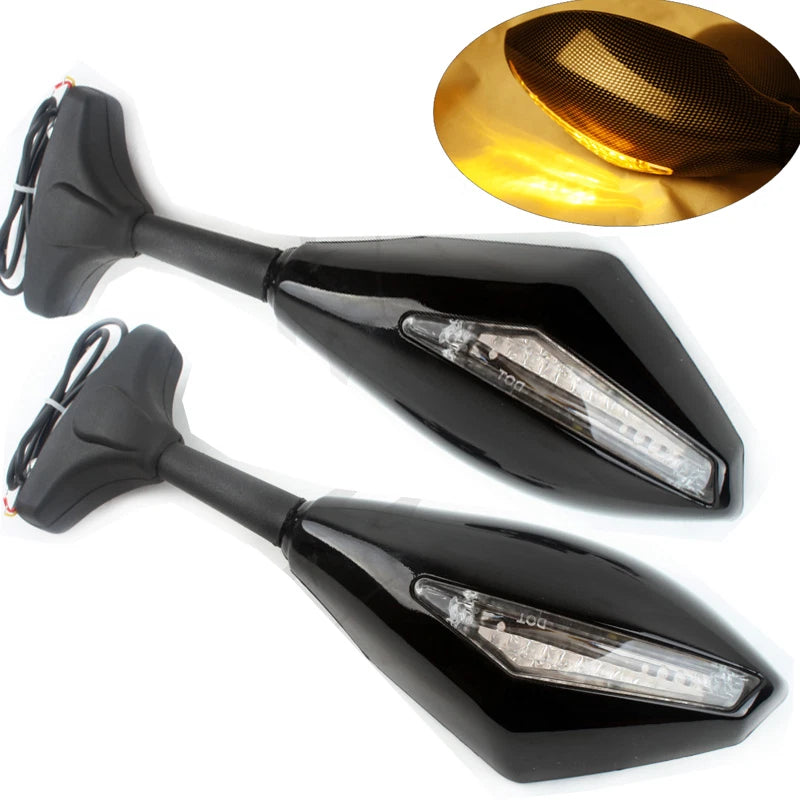 Rearview Mirrors with LED Turn Signals for Suzuki GSXR1000 (2004–2007, 2009–2016)
