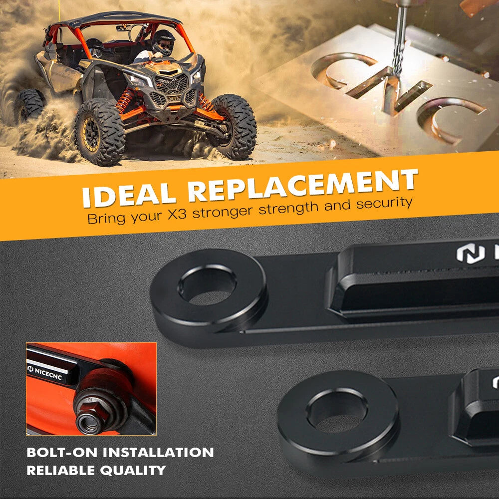 Aluminum Alloy Radius Rod Dog Bone Race Plate for Can-Am Maverick X3 (2017–2023)