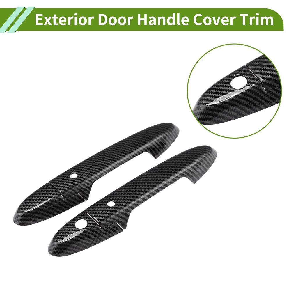 Exterior Door Handle Cover Trim for Honda HR-V (2016–2020) Carbon Fiber Black