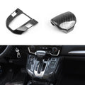 Carbon Fiber Grain Gear Shift Knob Media Panel Cover for Honda CR-V (2017–2022)