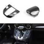 Carbon Fiber Grain Gear Shift Knob Media Panel Cover for Honda CR-V (2017–2022)