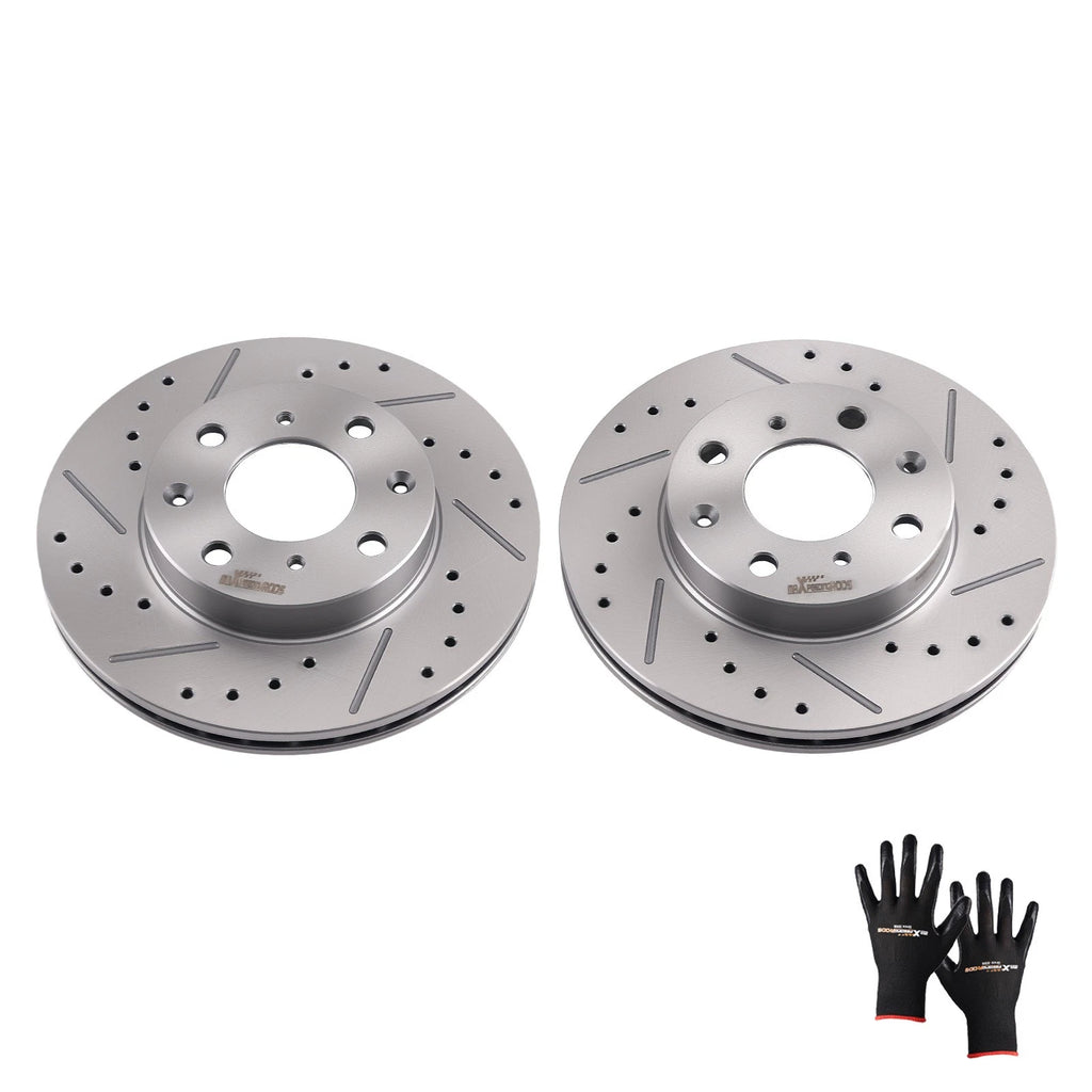 Front Brake Rotors Set of 2 for Honda Civic/Civic Del Sol (1990–2000) S31029