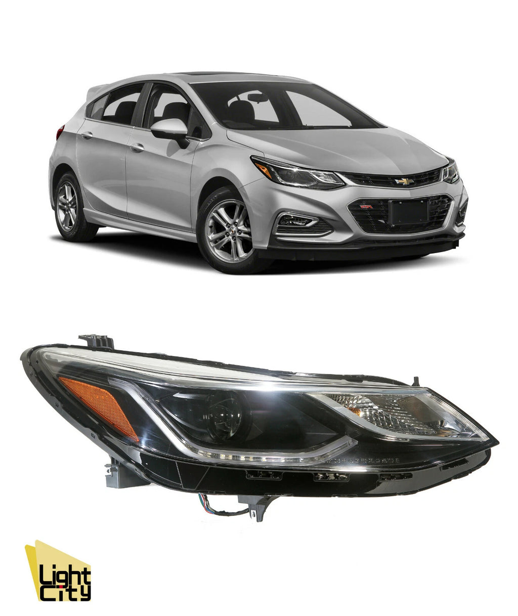 Halogen Headlight for Chevrolet Cruze (2016–2019) LED DRL w/ Bulb RH