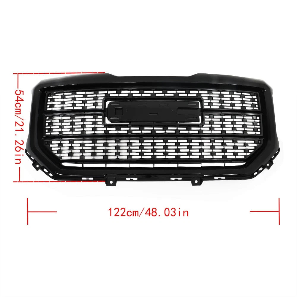 Denali Style Black Mesh Front Bumper Grille for GMC Sierra 1500 (2016–2018)