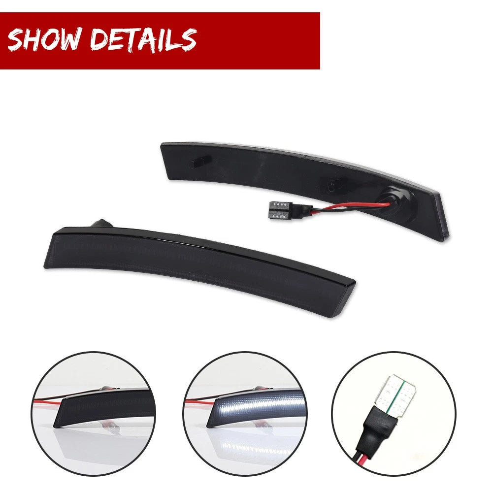 Smoked White LED Front Side Marker Lights for Mini Cooper (2002–2008)