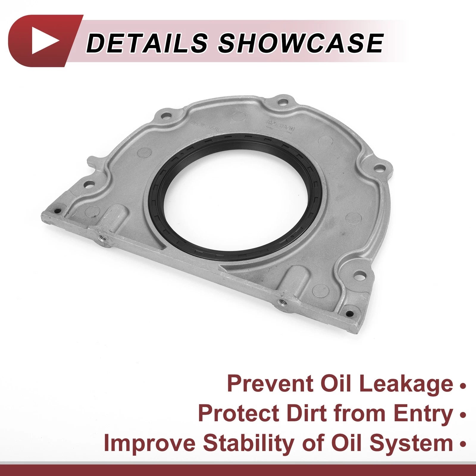 1Pc Crankshaft Oil Seal with Flange for Cadillac Buick Chevy (No. 12620955)