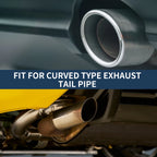 1Pc Slant Exhaust Tip 2.3" Inlet for Honda Civic (2016–2019) Burnt Blue