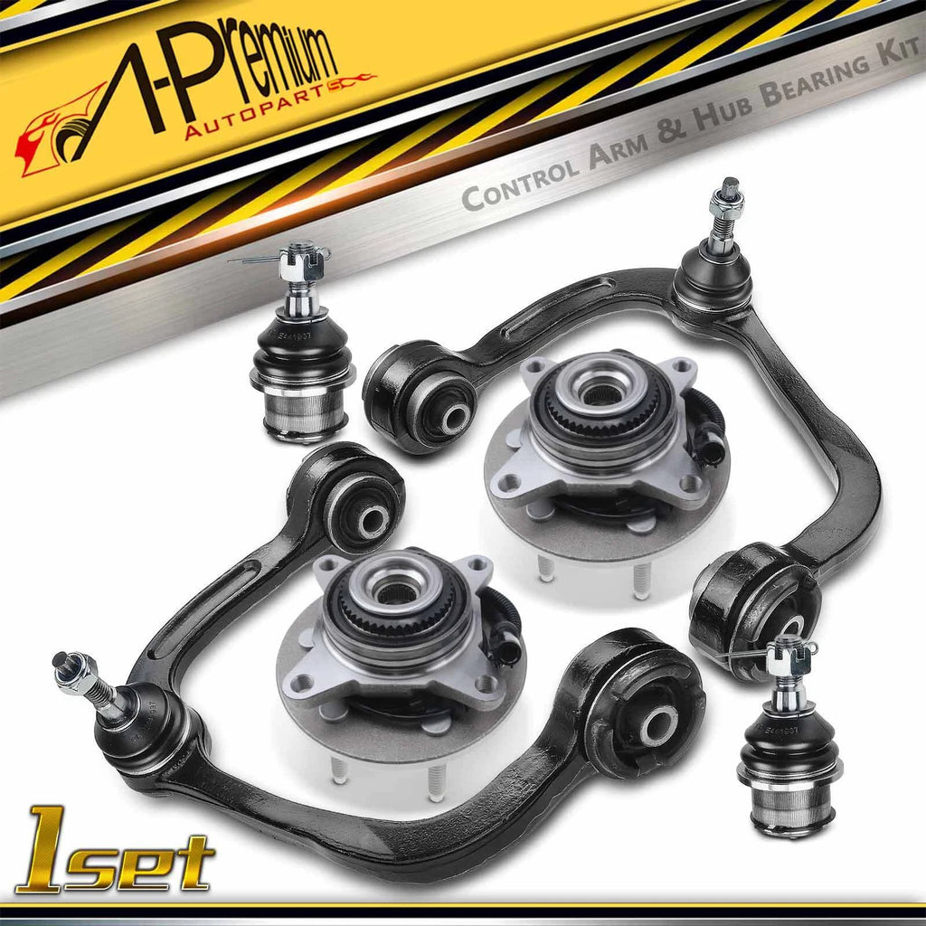 Set of 6 Wheel Hub Bearing Control Arm Ball Joints for Ford F-150