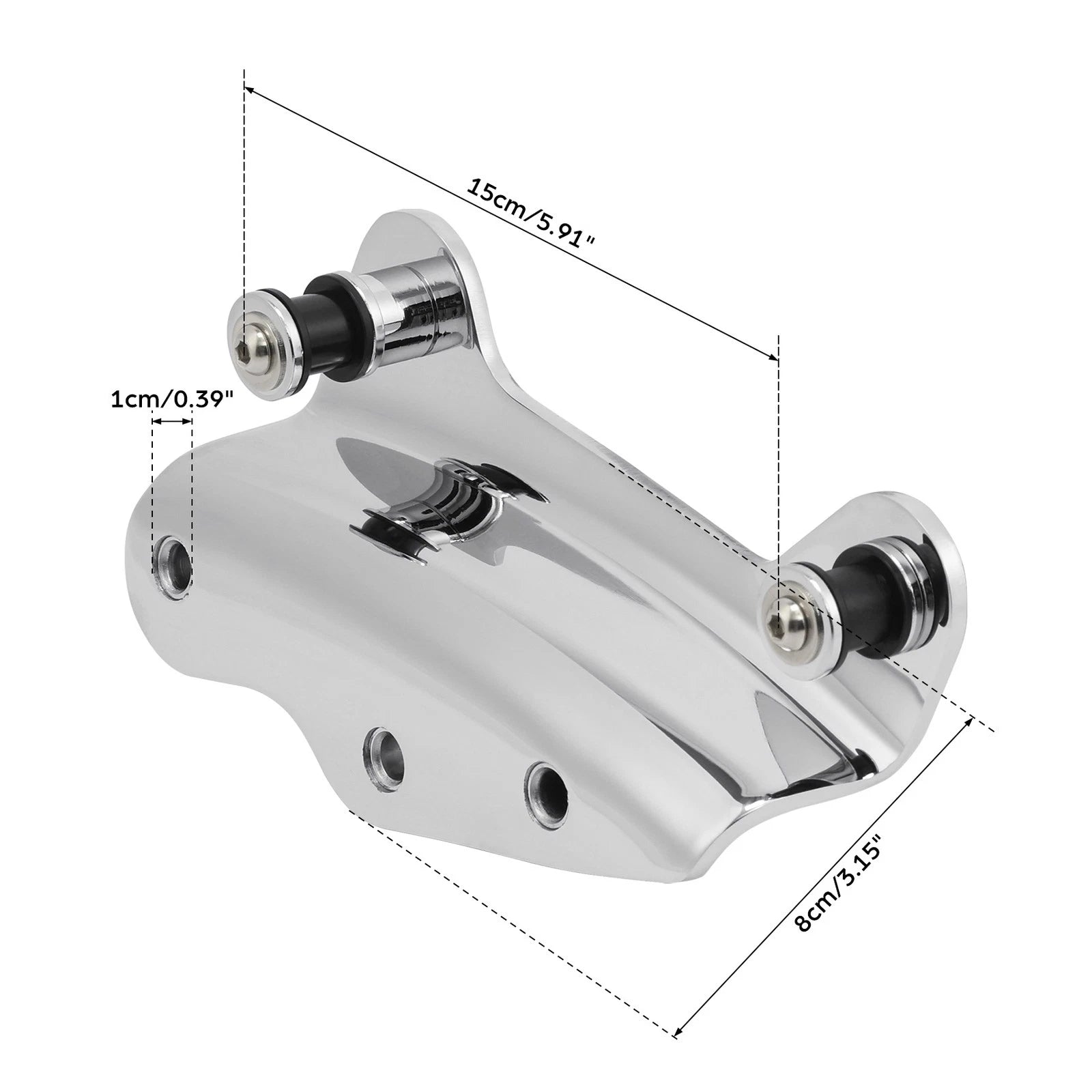 Chrome 4 Point Docking Hardware Kit for Harley Touring Street Glide (2009–2013)