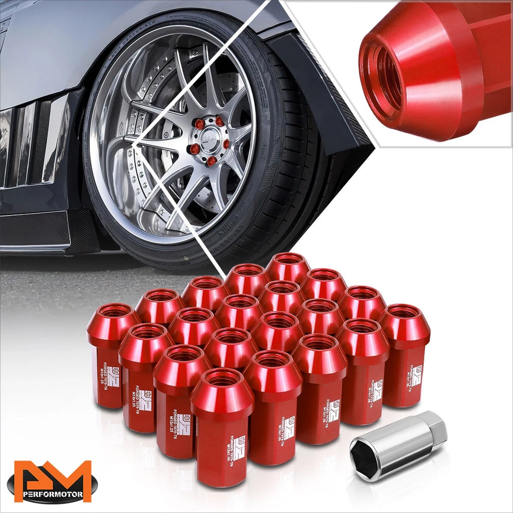 20Pcs J2 Aluminum M12x1.25 Closed End Acorn Lug Nuts + Extension for Universal