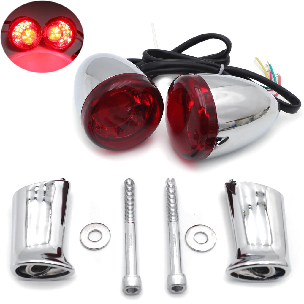 Red LED Rear Running Brake Turn Signal Indicator Light for Harley XL 883 1200 (1992)