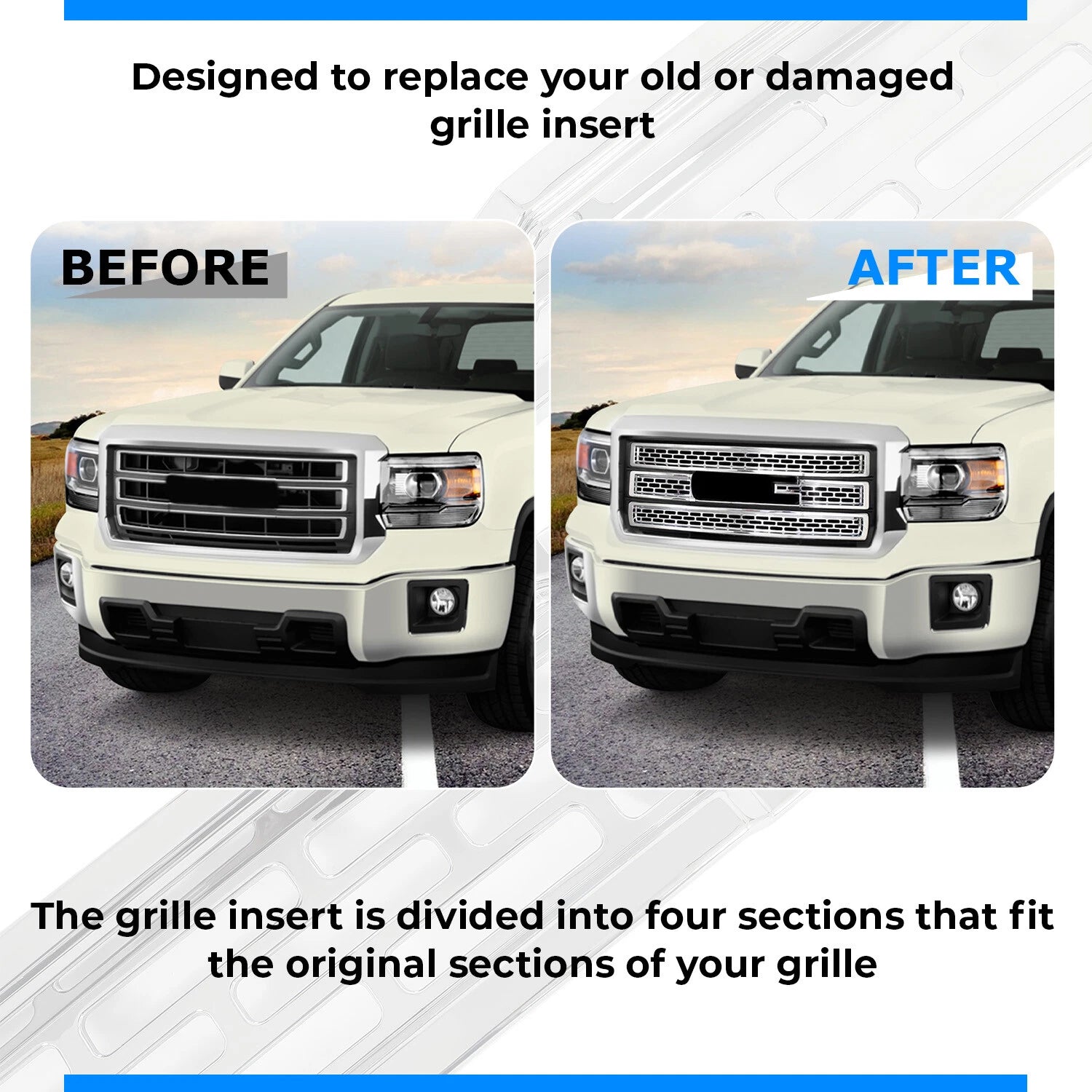 Chrome Grille Insert for GMC Sierra 1500 (2014–2015)