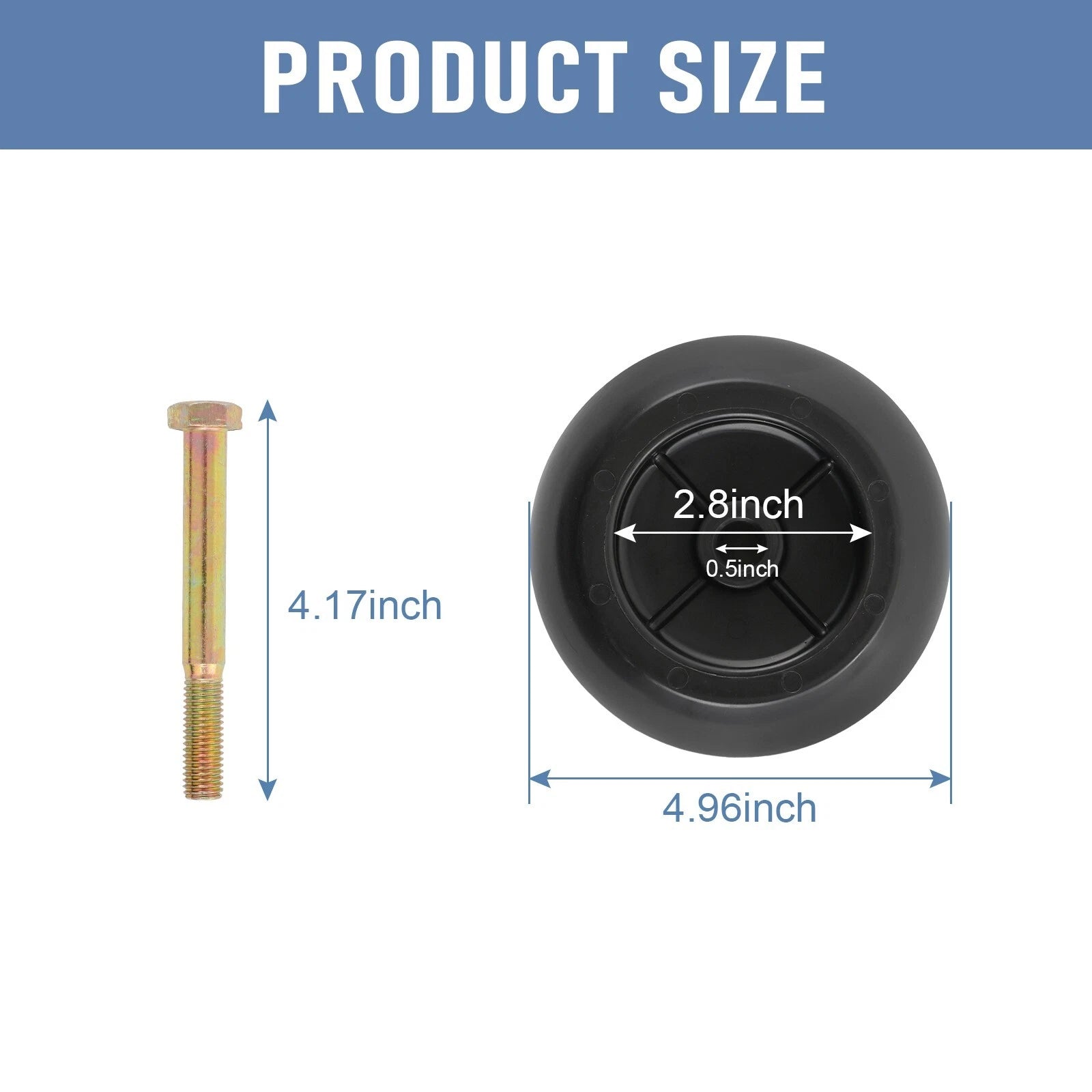 Set of 6 Mower Deck Wheels for Hustler Raptor SD & Super Sport