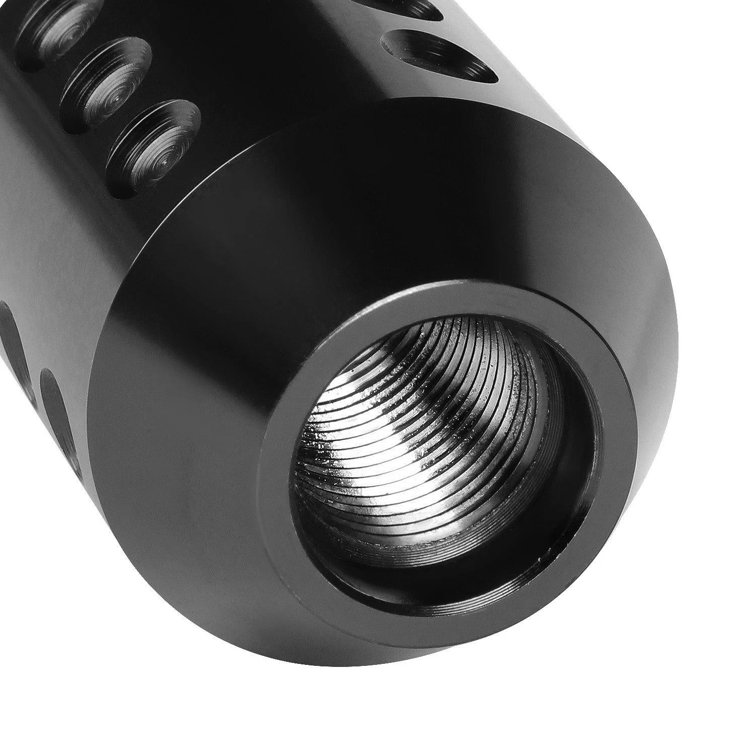 Shift Knob for Universal Applications (J2) - Aluminum Cylindrical Black