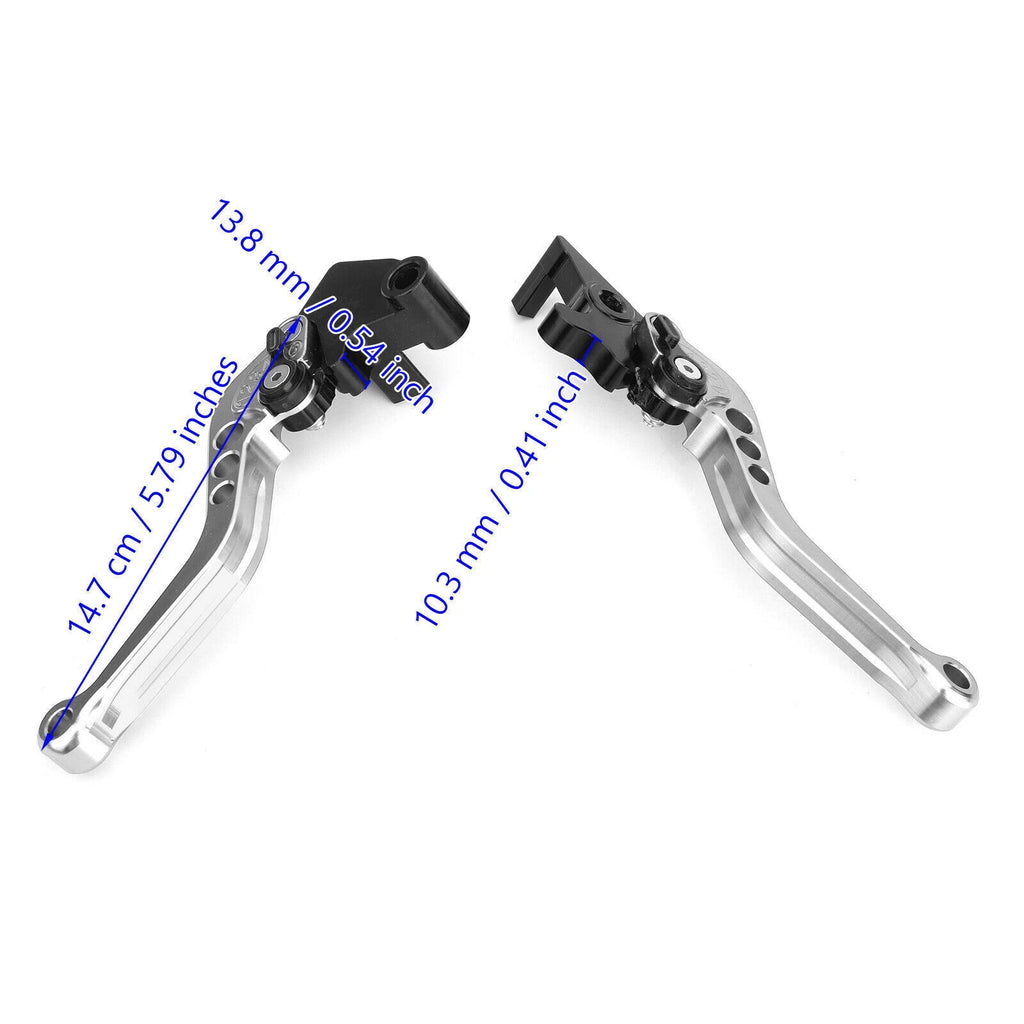 Aluminum Brake Clutch Levers for Kawasaki Ninja 250 300 (2013–2018) Silver T9