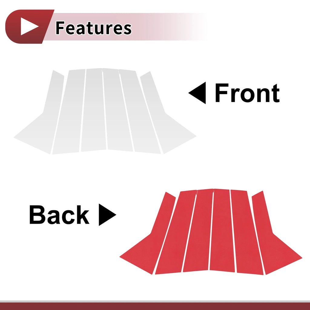 Front Rear Door Pillar Window Trim for Hyundai Veracruz (2007–2012)