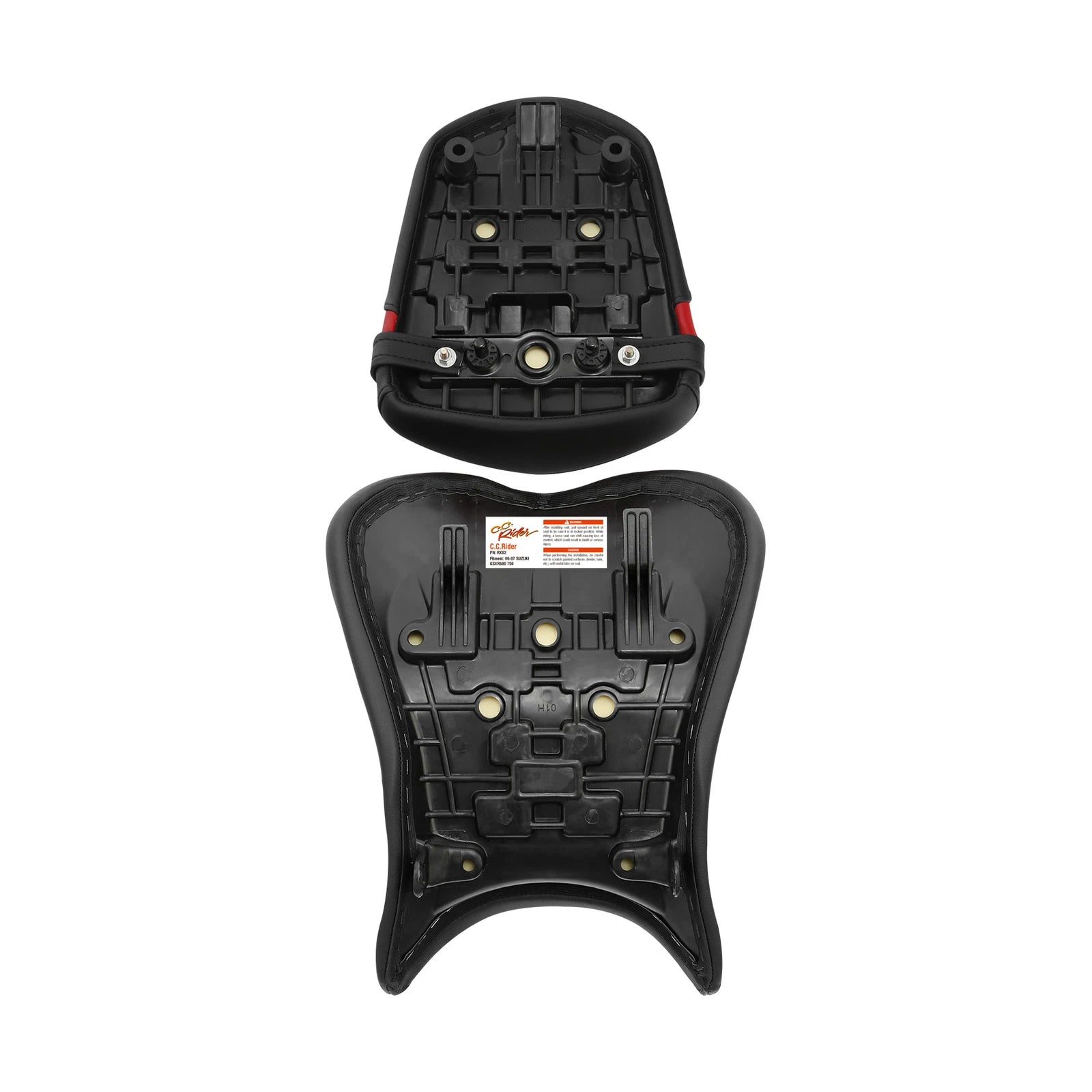 Black Driver & Passenger Seats for Suzuki GSXR600 GSXR750 (2006–2007)