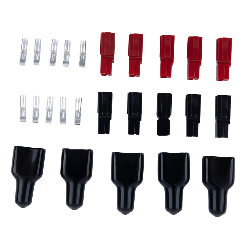 5 Pairs 30AMP Anderson-Style Connectors with Rubber Covers/Sleeves