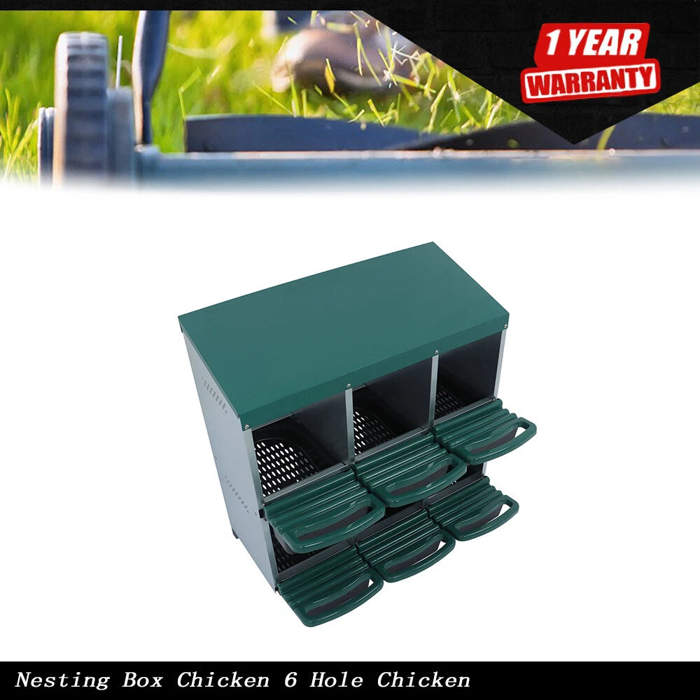 6 Hole Roll Away Nesting Box for Chicken Coop