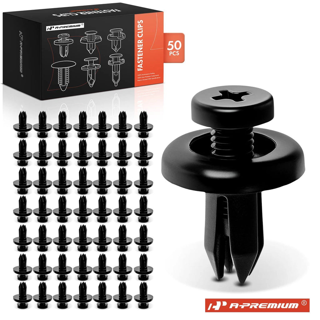50Pcs 7mm Nylon Front Fender Clips for Honda Civic 