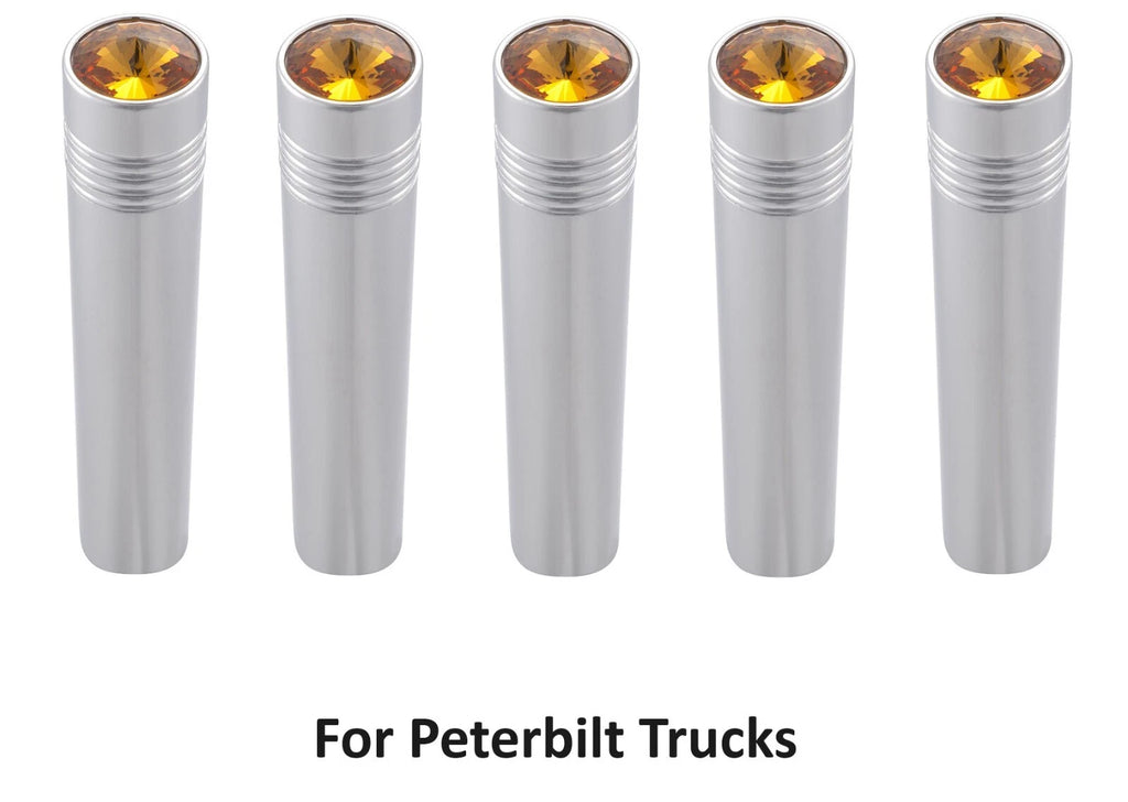 Amber Toggle Switch Extension 2-1/4 Inch Chrome Metal for Peterbilt (2005–2018)