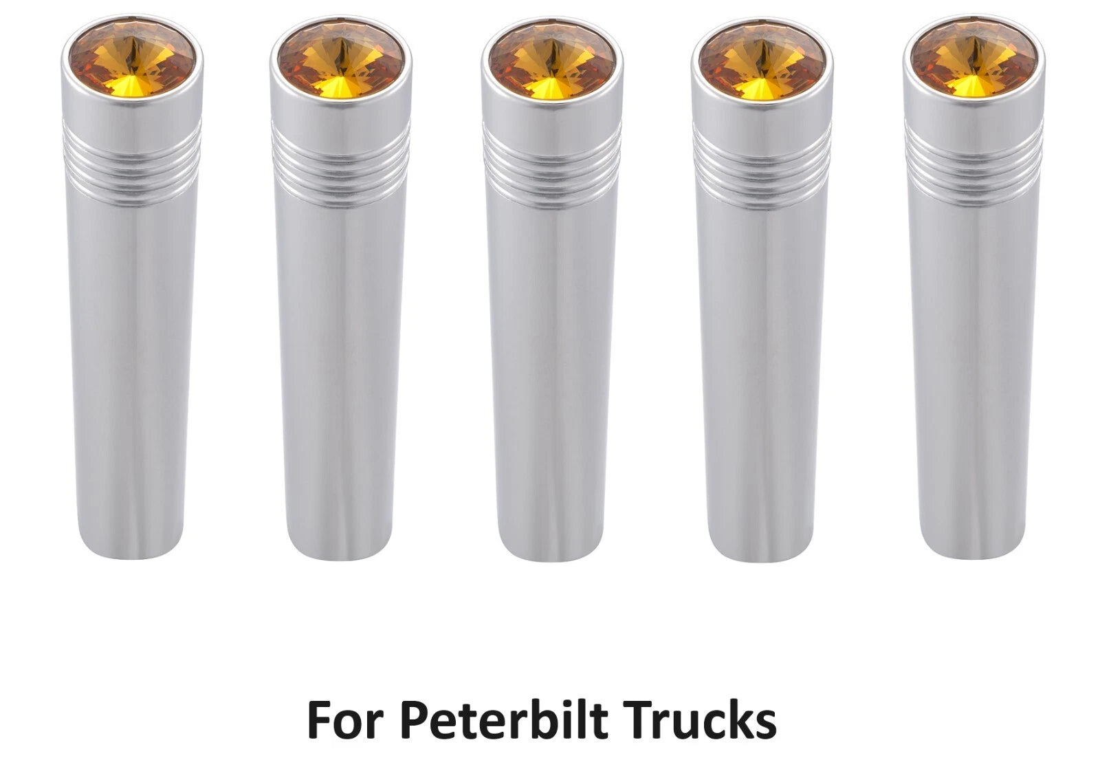 Amber Toggle Switch Extension 2-1/4 Inch Chrome Metal for Peterbilt (2005–2018)