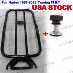 Solo Seat Luggage Rack + CNC Bolt for Harley Touring FLH/FLT (1997–2015)