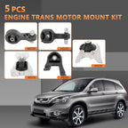 5PCS Engine Motor Mount Kit for Honda CR-V (2007–2011) 2.4L 4WD
