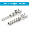 Set of 20 Deutsch Solid Terminal No.16 Stamped Contact Pins Male Female