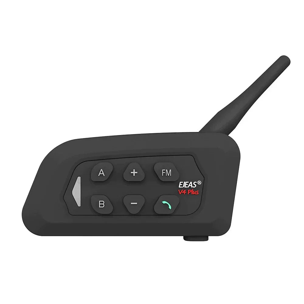 EJEAS V4 Plus Bluetooth Intercom Headset for Motorcycle - 1500M, 4 Riders