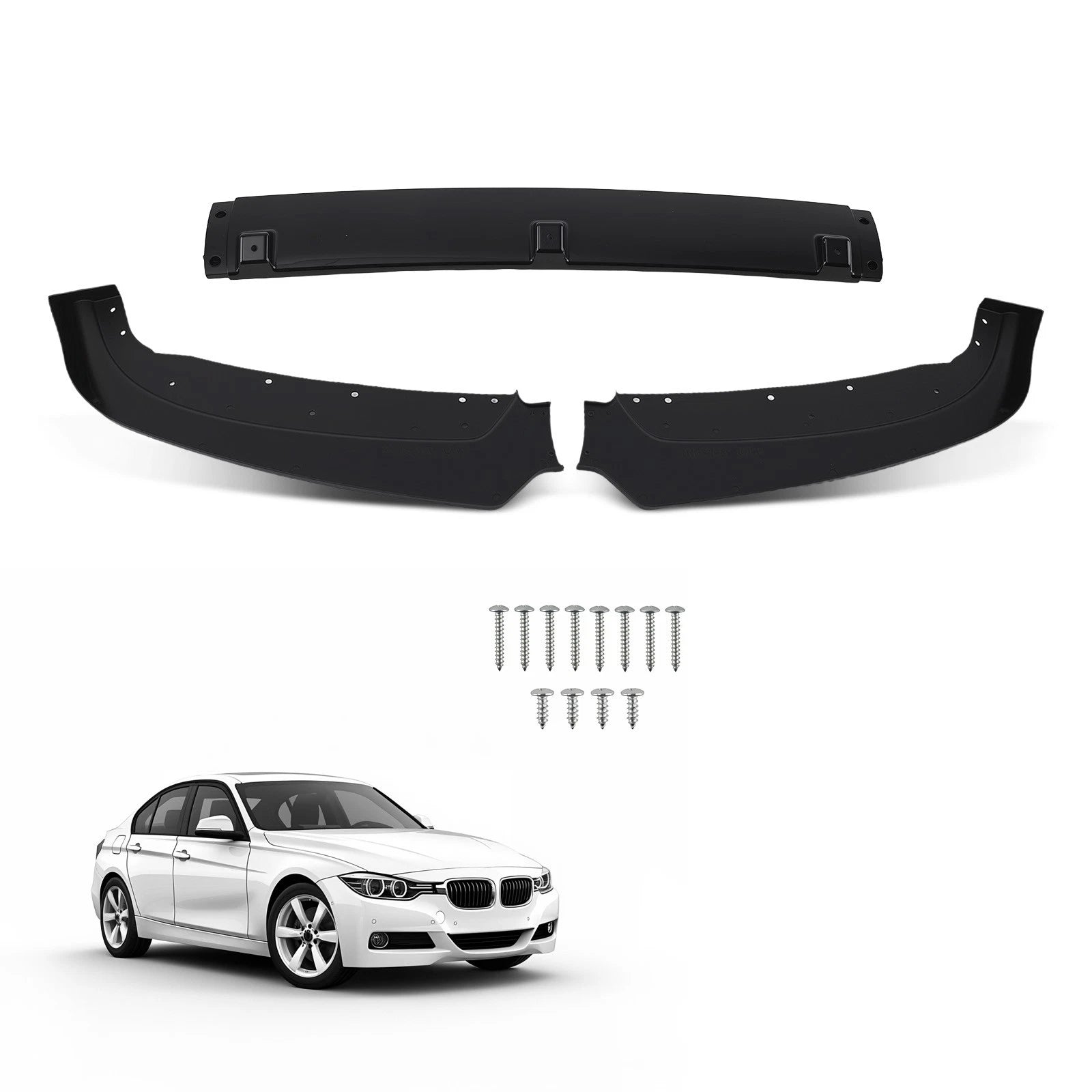 Gloss Black Front Bumper Splitter for BMW F30 320i 328i (2012-2015)