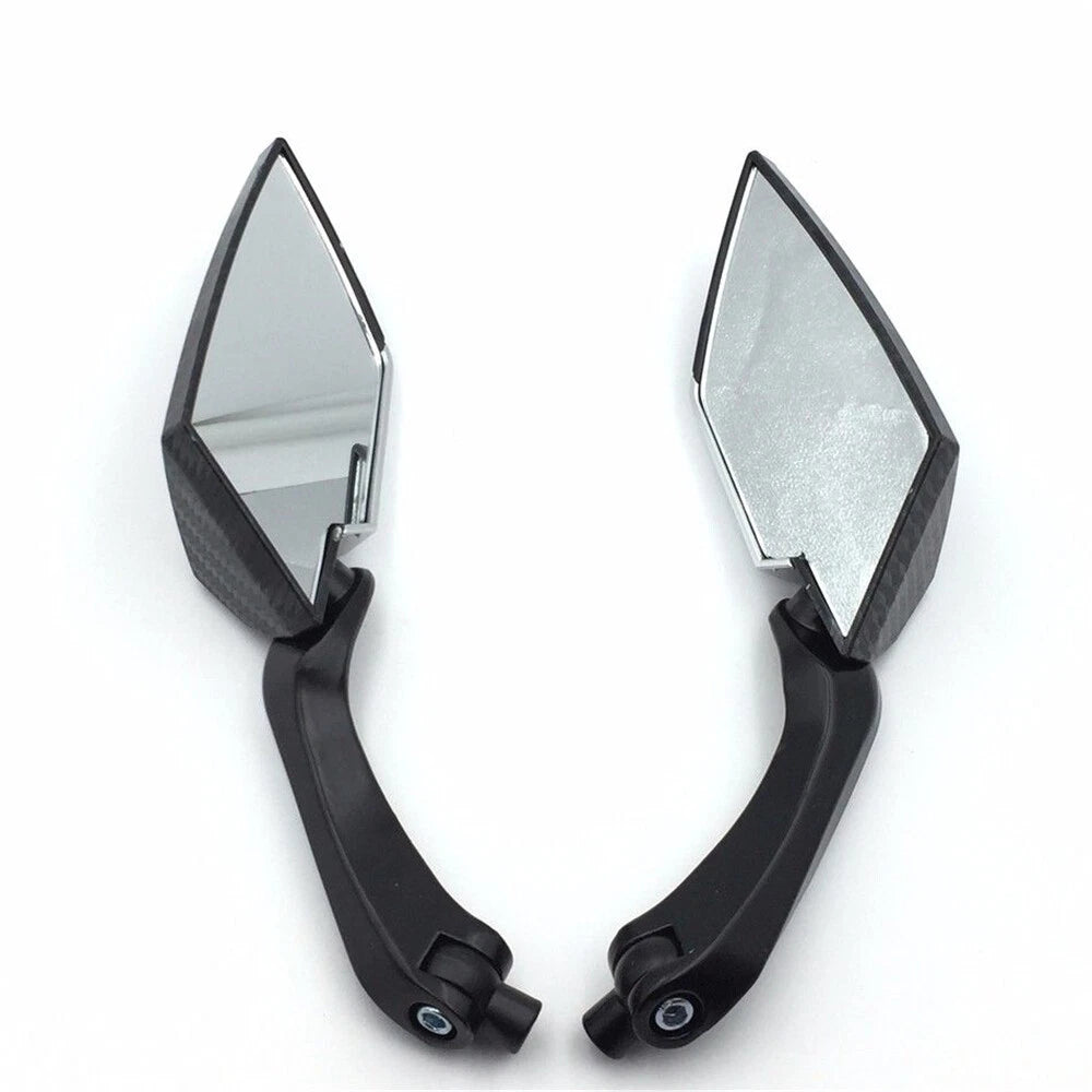 Carbon Diamond Blade Rearview Mirrors 8mm 10mm for Honda Shadow Valkyrie Magna