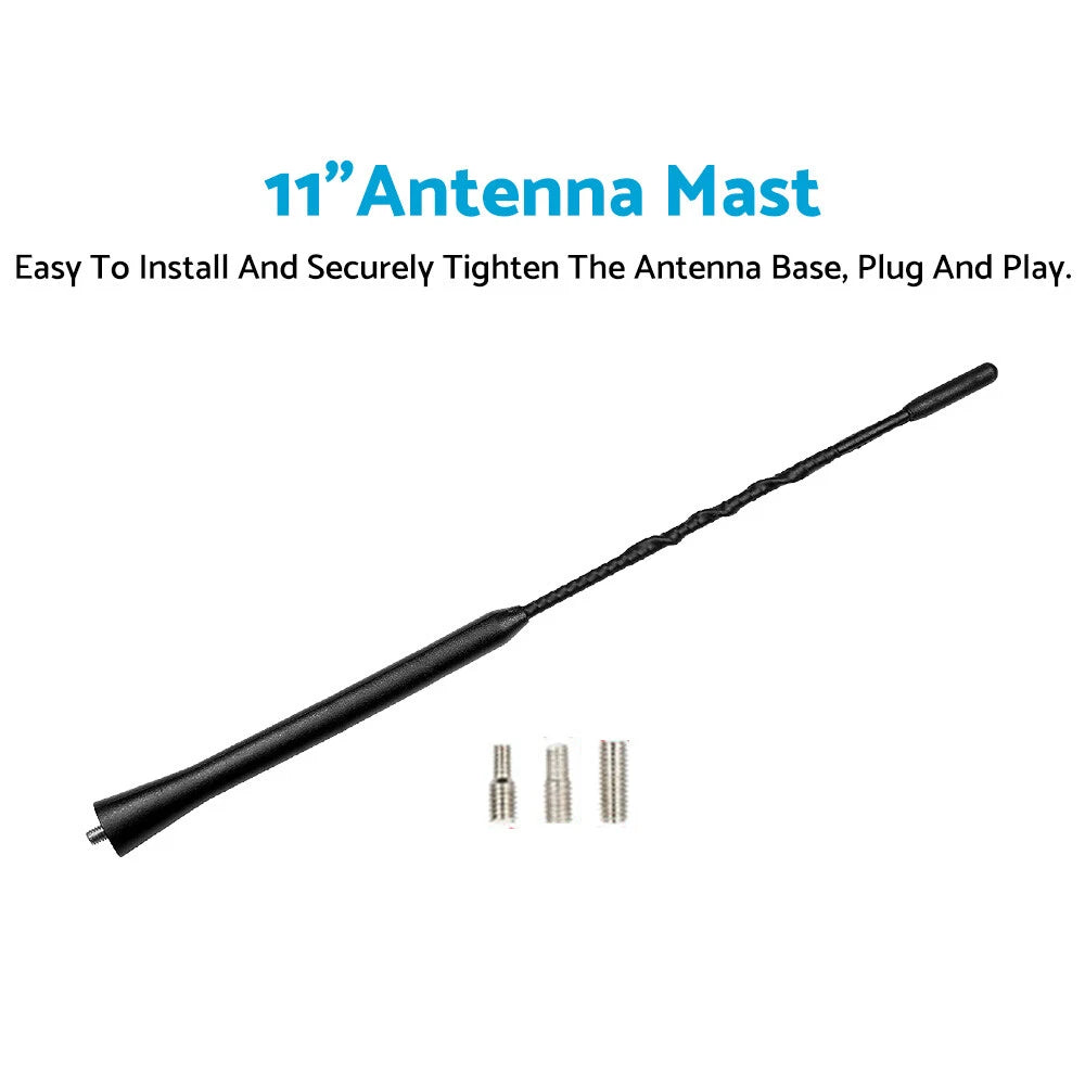 11" Car Radio Antenna for Universal (9-11-16 Inch) AM FM 3 Screws