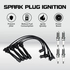 4X Spark Plugs + 4X Wires for Hyundai Accent 1.6L L4 (2001–2005) 78052127 2742026700