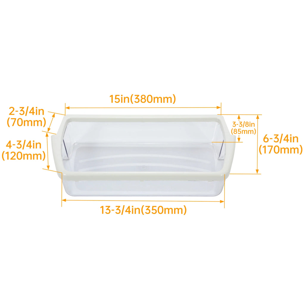Door Shelf Bin for Whirlpool Fridge (WRS325FDAM04, WRS325FDAB06, WRS325FDAW04)