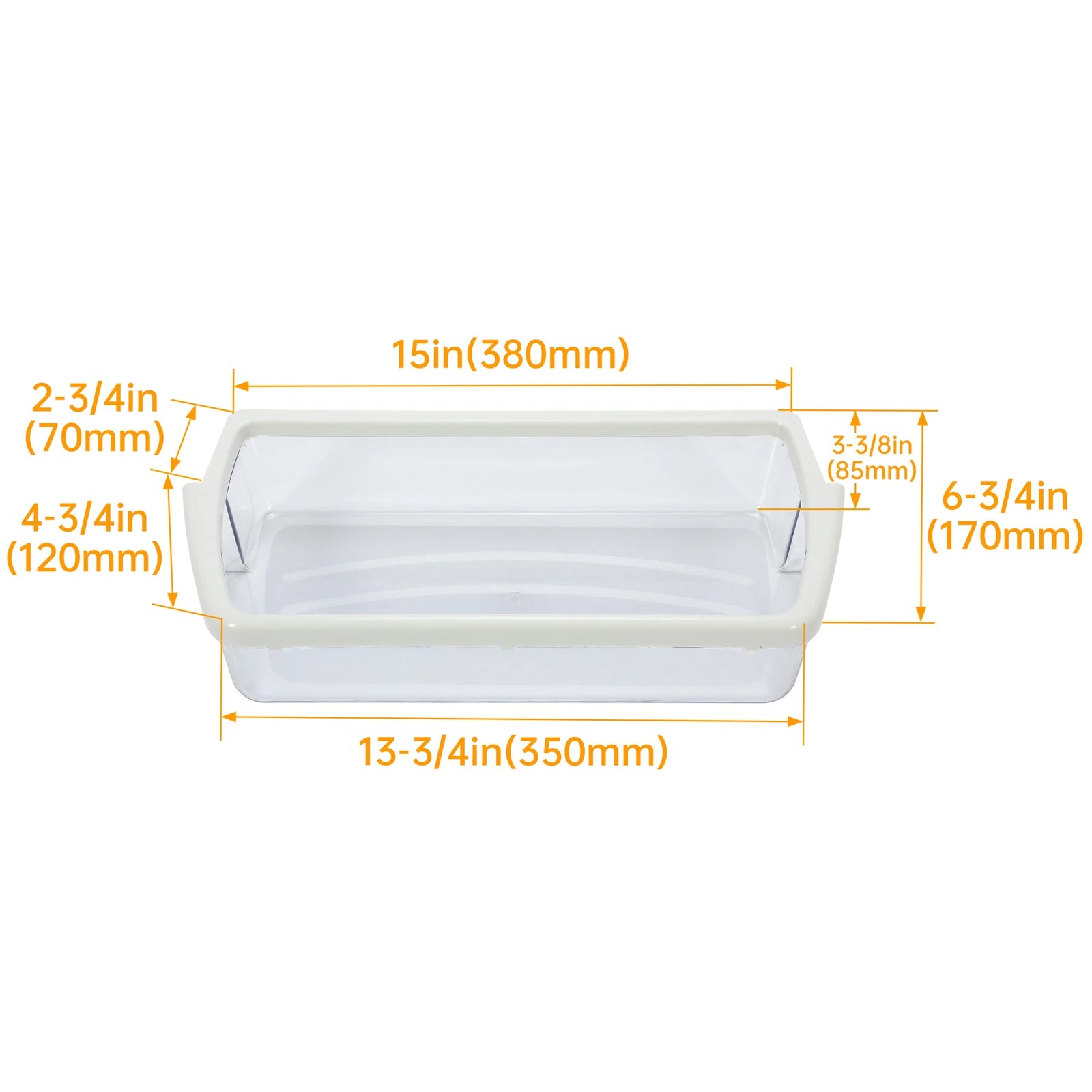 Door Shelf Bin for Whirlpool Fridge (WRS325FDAM04, WRS325FDAB06, WRS325FDAW04)