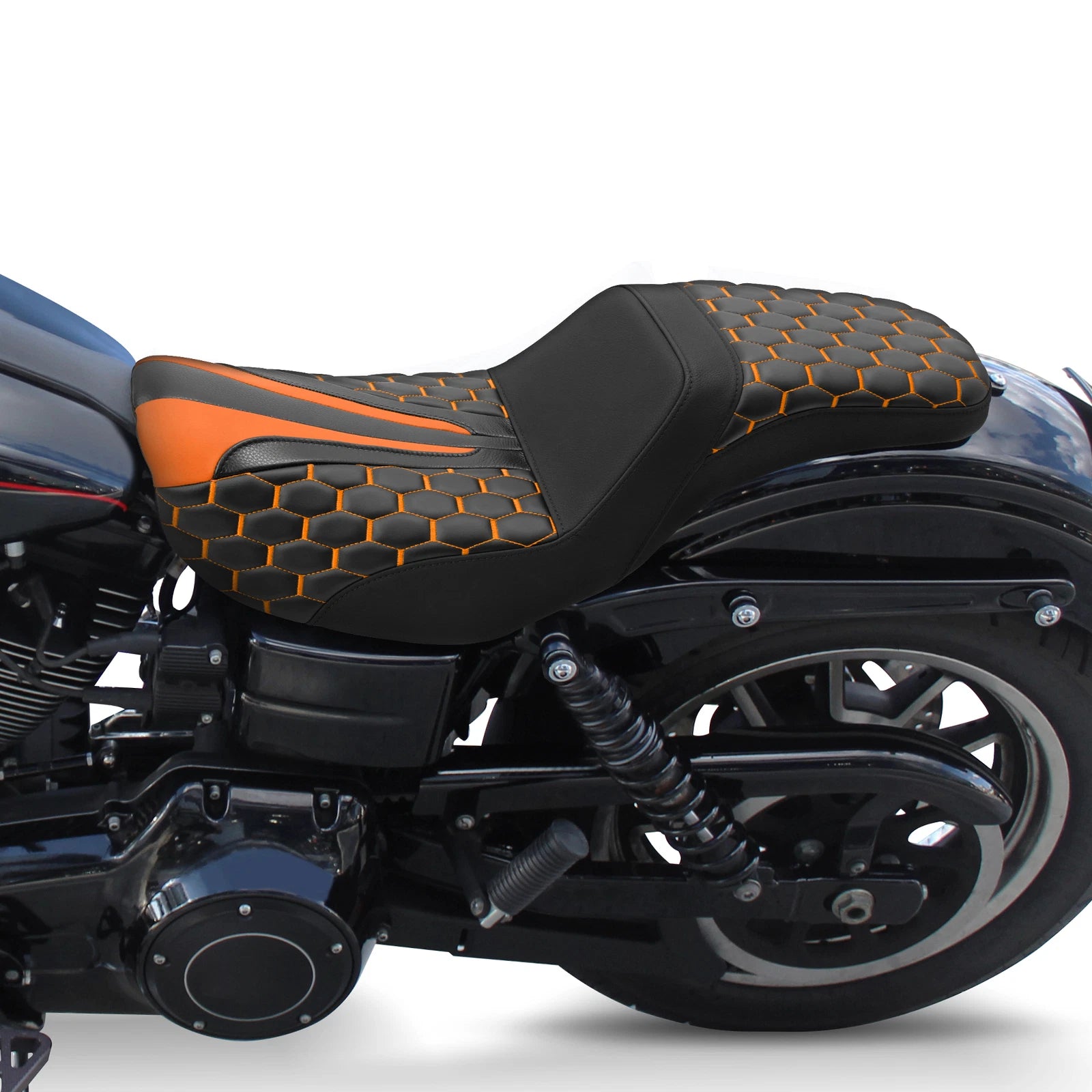 2X Driver Passenger Seat for Harley Dyna Super Glide Street Bob (2006–2017)