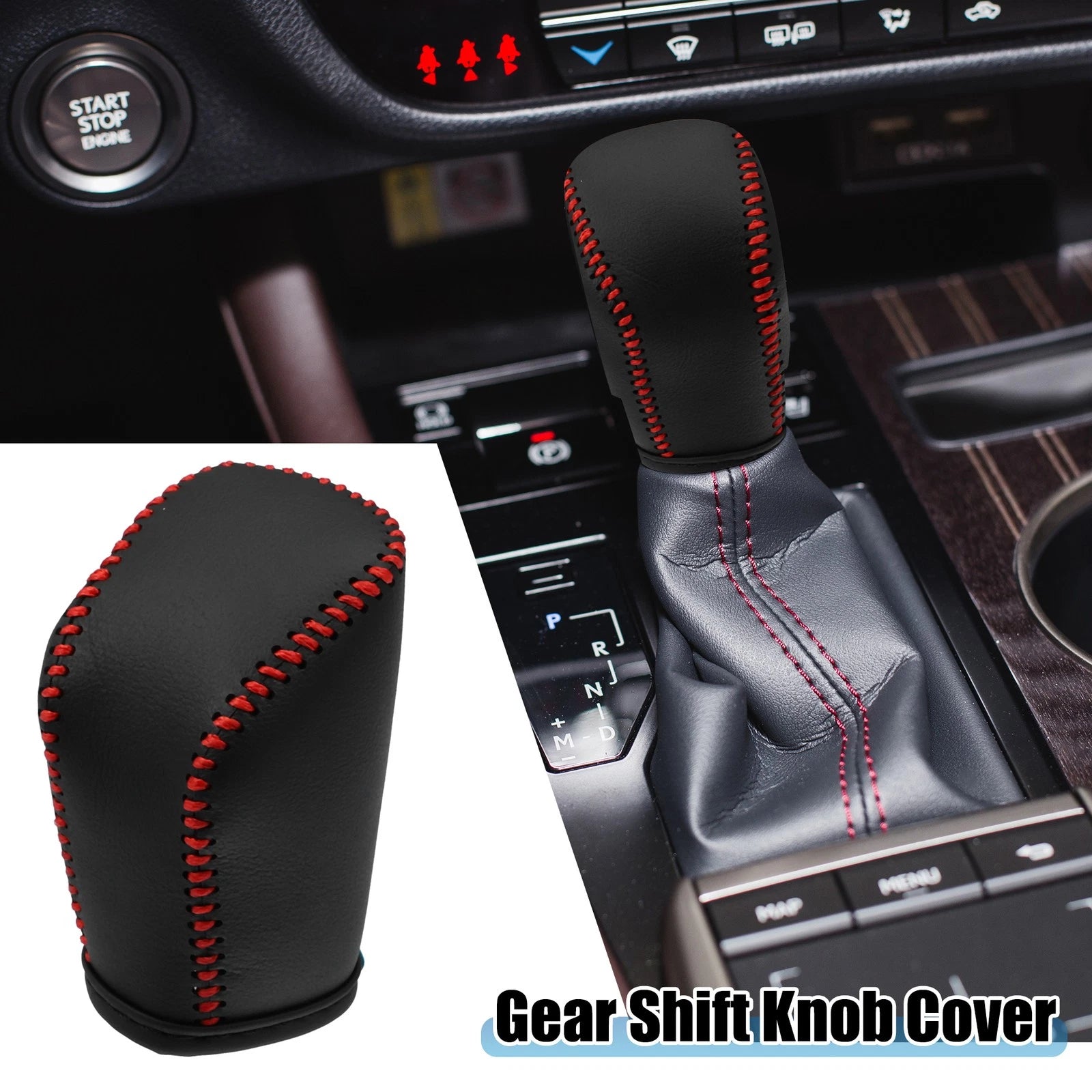 Gear Shift Knob Cover Trim for Lexus ES 300h 350 (2016–2018) Black