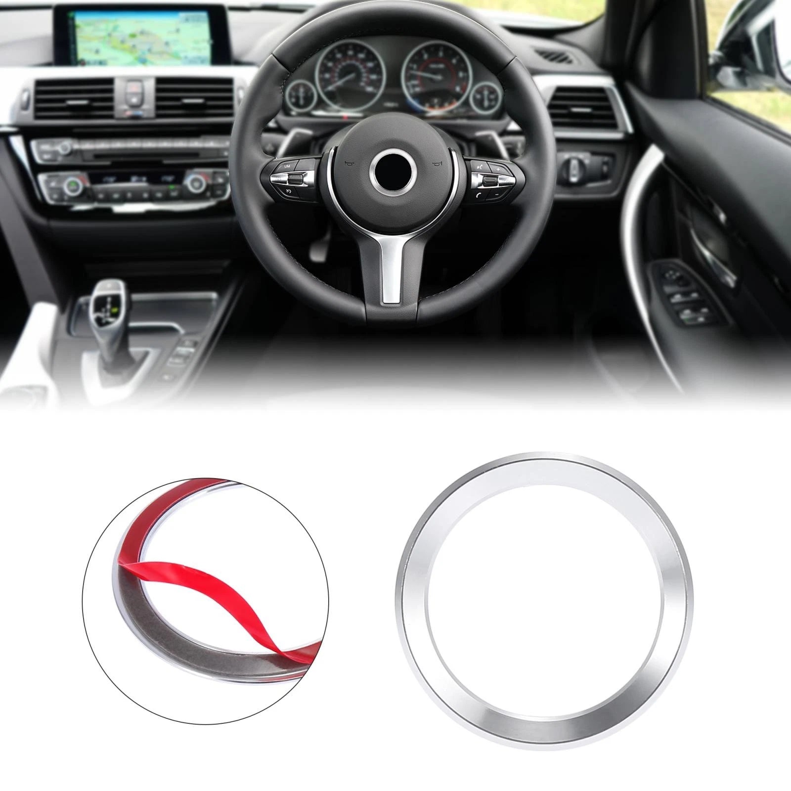 Steering Wheel Decal Cover Trim for BMW 1 3 5 7 Series X1 X3 X5 X6 (2000–2023)