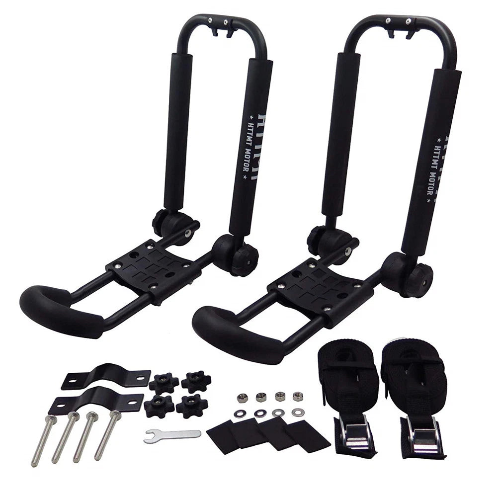 1 Pair Foldable Kayak Carrier J-Bar Roof Rack for Canoe (Fits Most Models)
