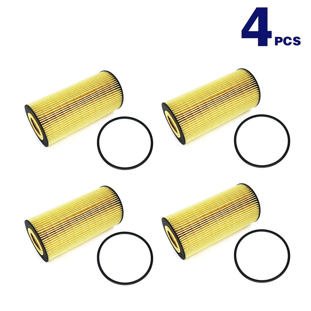 4PCS Oil Filter for Ford E-350 Super Duty (2003–2010) 6.0L/6.4L Diesel