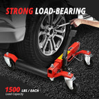 Set of 2 Hydraulic Car Wheel Repair Dolly Jacks 10.8"-23" 1500lbs