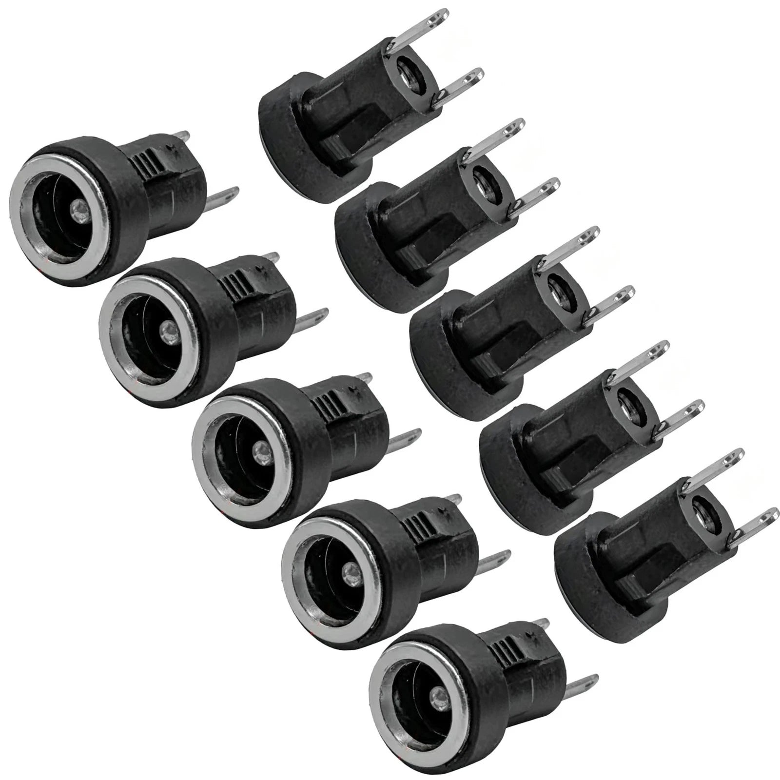 10pcs DC Power Socket Connector 5.5x2.1mm for PCB Applications