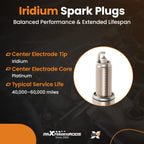 Set of 4 Iridium Spark Plugs for BMW 228i 320i 328i 428i 528i X4 (2012–2019)