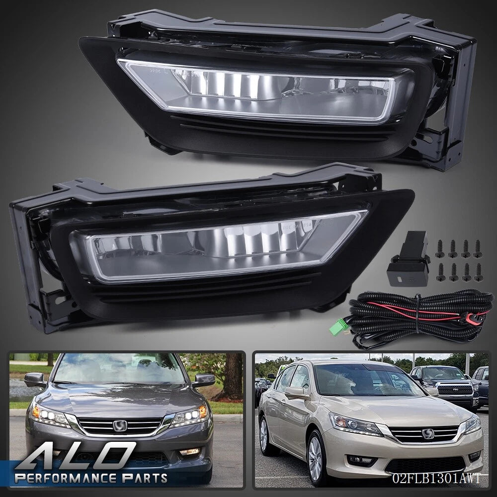 Set of 2 Clear Fog Lights for Honda Accord Sedan (2013–2015)